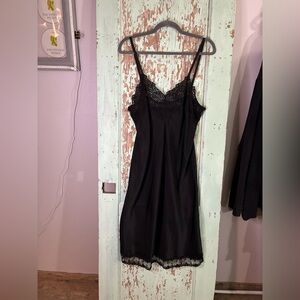 Wacoal Black Lace Trim Chemise